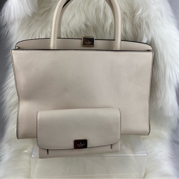 KATE SPADE LEATHER TERRACED PLACE SATCHEL BAG WITH WALLET - Picture 3 of 16